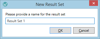 New Result Set window